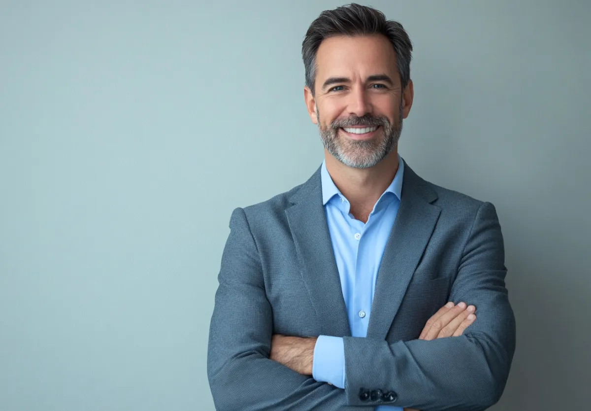 Homme partenaire chevelure grise